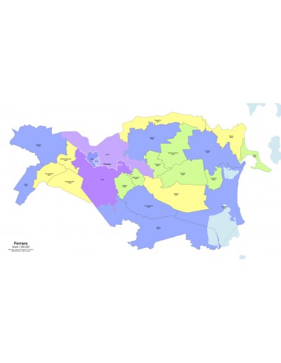 Mappa dei comuni e CAP della provincia di...