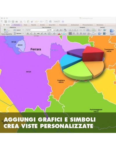 Mappa dei comuni e CAP della provincia di...