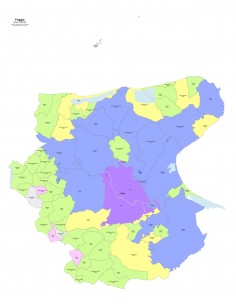 Mappa dei comuni e CAP della provincia di Foggia PowerPoint 2