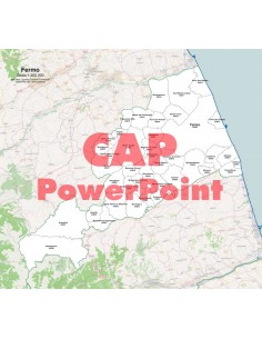 Mappa dei comuni e CAP della provincia di Fermo PowerPoint