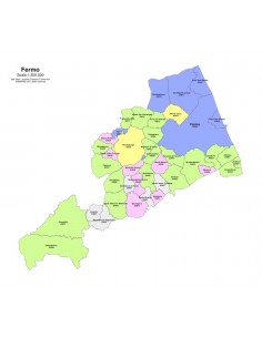 Mappa dei comuni e CAP della provincia di Fermo PowerPoint 2