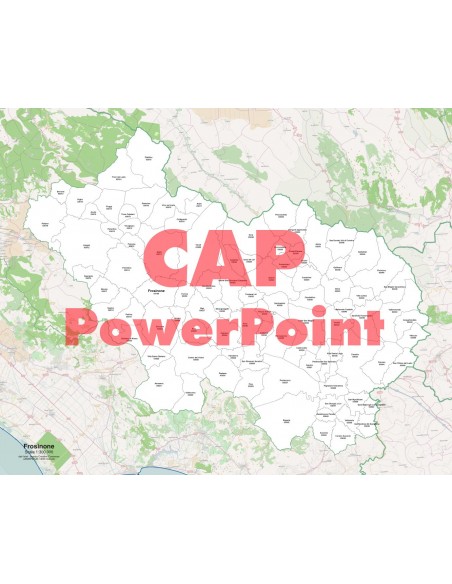 Mappa dei comuni e CAP della provincia di Frosinone PowerPoint