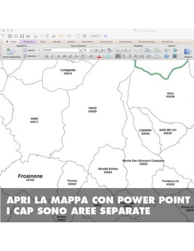 Mappa dei comuni e CAP della provincia di...
