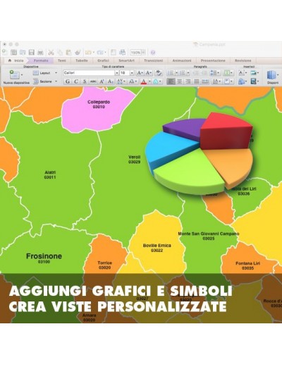 Mappa dei comuni e CAP della provincia di...