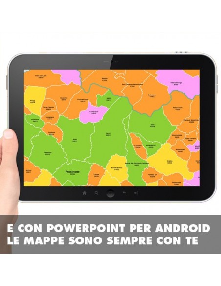 Mappa dei comuni e CAP della provincia di Frosinone PowerPoint