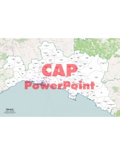 Mappa dei comuni e CAP della provincia di Genova PowerPoint