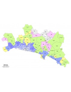 Mappa dei comuni e CAP della provincia di Genova PowerPoint 2
