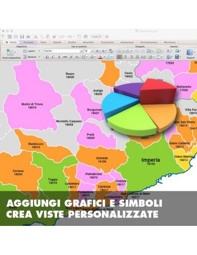 Mappa dei comuni e CAP della provincia di...