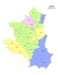 Mappa dei comuni e CAP della provincia di Crotone PowerPoint 2