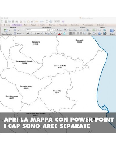 Mappa dei comuni e CAP della provincia di...