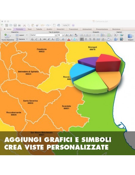 Mappa dei comuni e CAP della provincia di Crotone PowerPoint