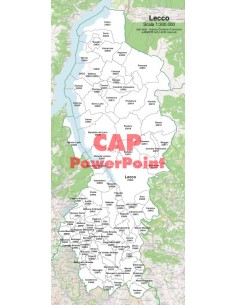 Mappa dei comuni e CAP della provincia di Lecco PowerPoint