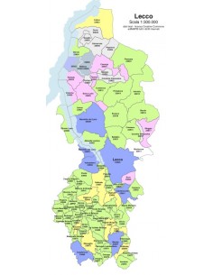 Mappa dei comuni e CAP della provincia di Lecco PowerPoint 2