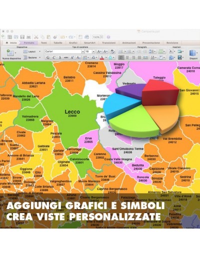 Mappa dei comuni e CAP della provincia di Lecco...