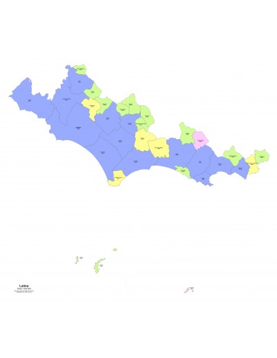 Mappa dei comuni e CAP della provincia di...