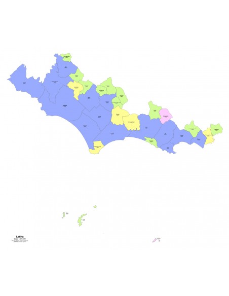 Mappa dei comuni e CAP della provincia di Latina PowerPoint
