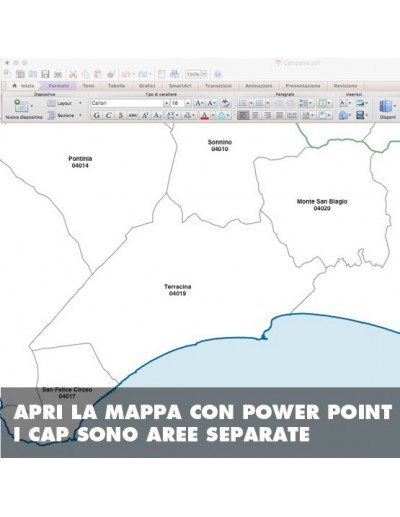 Mappa dei comuni e CAP della provincia di...