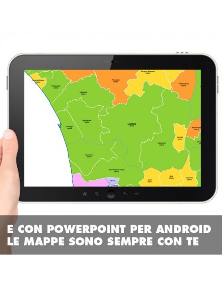 Mappa dei comuni e CAP della provincia di Lucca PowerPoint