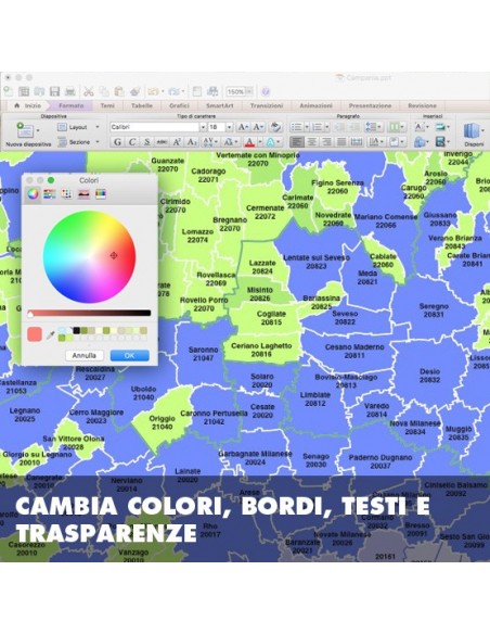 Mappa dei comuni e CAP della provincia di Monza e Brianza PowerPoint