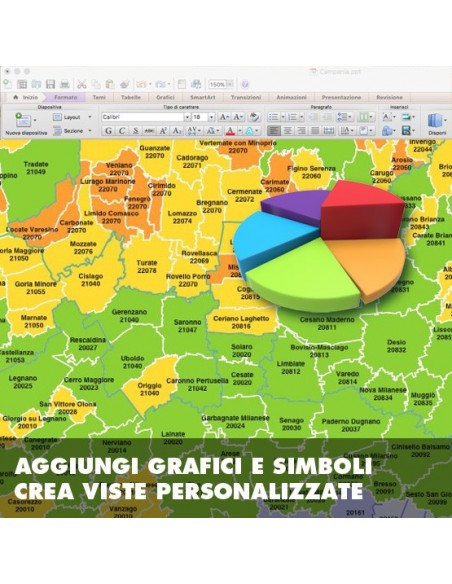 Mappa dei comuni e CAP della provincia di Monza e Brianza PowerPoint