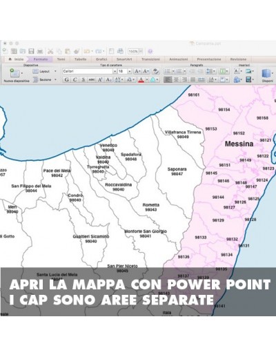 Mappa dei comuni e CAP della provincia di...