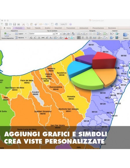 Mappa dei comuni e CAP della provincia di Messina PowerPoint