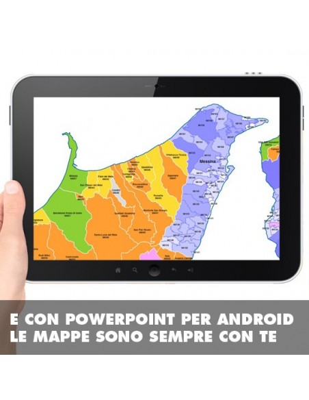 Mappa dei comuni e CAP della provincia di Messina PowerPoint