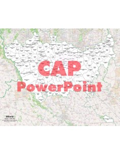 Mappa dei comuni e CAP della provincia di Milano PowerPoint