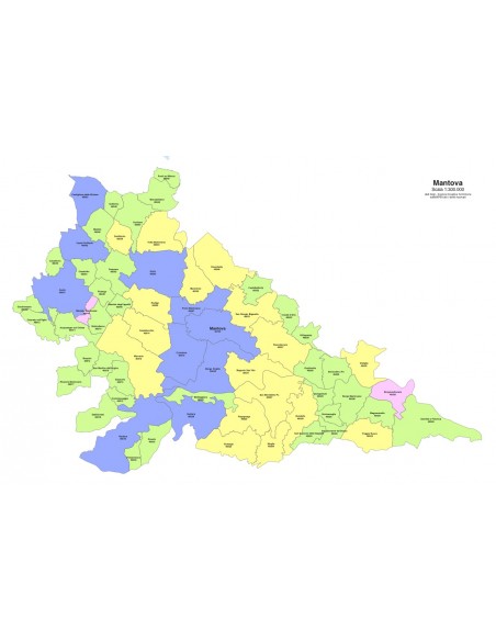 Mappa dei comuni e CAP della provincia di Mantova PowerPoint