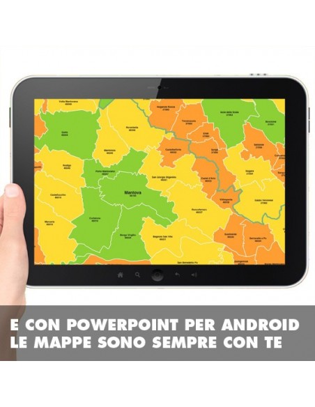 Mappa dei comuni e CAP della provincia di Mantova PowerPoint