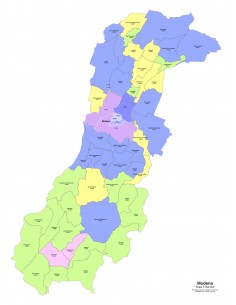 Mappa dei comuni e CAP della provincia di Modena PowerPoint 2