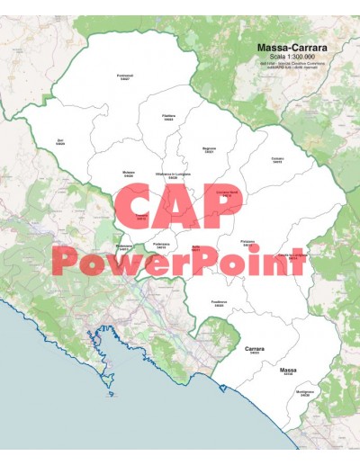 Mappa dei comuni e CAP della provincia di...