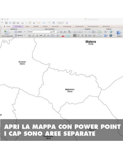Mappa dei comuni e CAP della provincia di...