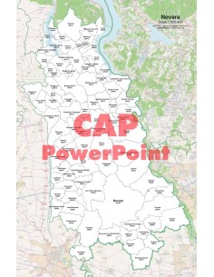 Mappa dei comuni e CAP della provincia di Novara PowerPoint