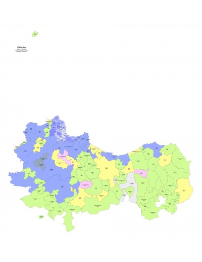 Mappa dei comuni e CAP della provincia di...