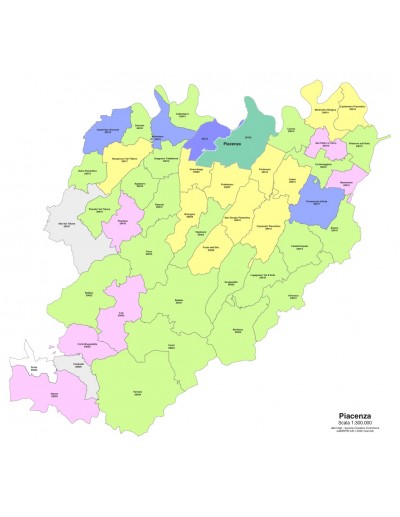 Mappa dei comuni e CAP della provincia di...