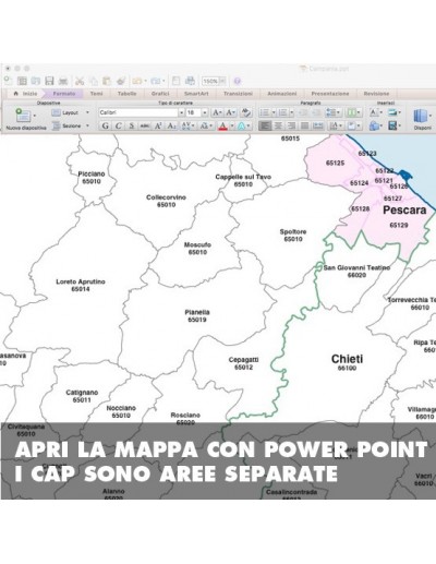 Mappa dei comuni e CAP della provincia di...