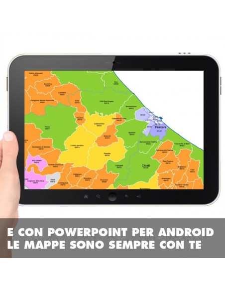 Mappa dei comuni e CAP della provincia di Pescara PowerPoint