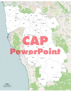 Mappa dei comuni e CAP della provincia di Pisa PowerPoint