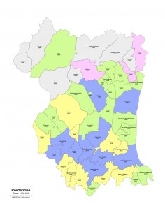 Mappa dei comuni e CAP della provincia di Pordenone... 2
