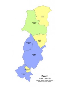 Mappa dei comuni e CAP della provincia di Prato PowerPoint 2