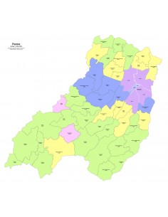 Mappa dei comuni e CAP della provincia di Parma PowerPoint 2