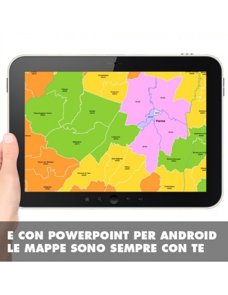 Mappa dei comuni e CAP della provincia di Parma PowerPoint