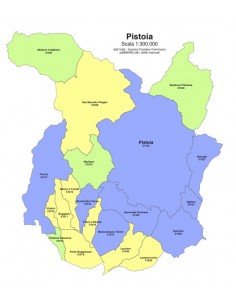 Mappa dei comuni e CAP della provincia di Pistoia PowerPoint 2