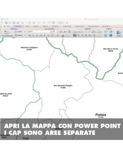 Mappa dei comuni e CAP della provincia di...