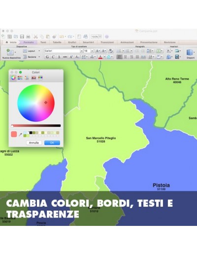 Mappa dei comuni e CAP della provincia di...