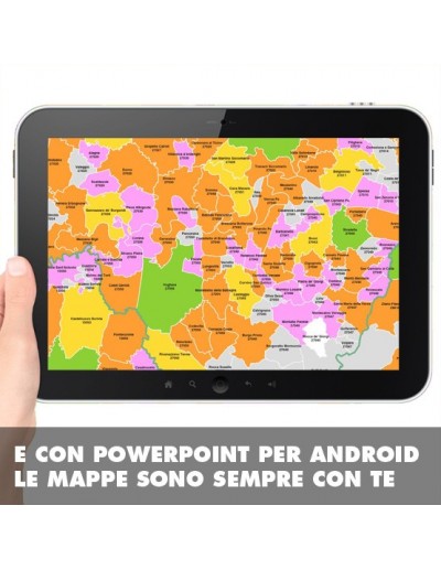 Mappa dei comuni e CAP della provincia di Pavia...