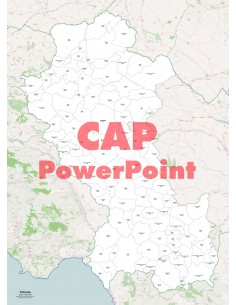 Mappa dei comuni e CAP della provincia di Potenza PowerPoint