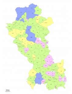 Mappa dei comuni e CAP della provincia di Potenza PowerPoint 2