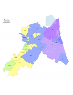 Mappa dei comuni e CAP della provincia di Ravenna PowerPoint 2